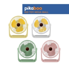 Quạt tích điện quạt sạc để bàn cao cấp Pikaboo chất liệu nhựa an toàn màu sắc hiện đại sang trọng