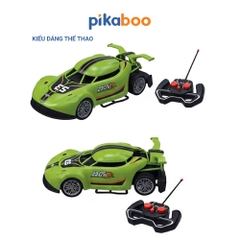 Ô tô điều khiển từ xa kiểu dáng thể thao Pikaboo, đồ chơi cho bé trai kiểu dáng xe đua chạy bằng pin sạc