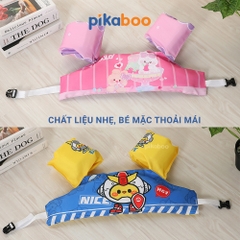 Phao bơi liền thân cho bé Pikaboo kiểu dáng đẹp, chất liệu cao cấp dai bền, hoạ tiết in hình sắc nét
