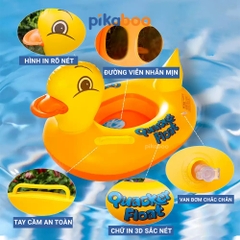 Phao bơi cho bé Pikaboo, kiểu dáng phao ngồi đẹp, chất liệu cao cấp dai bền hoạ tiết in hình sắc nét