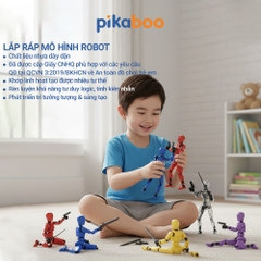 Đồ chơi lắp ráp mô hình 3D Robot Pikaboo, mô hình có khớp linh hoạt cho bé thỏa sức sáng tạo