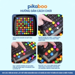 Đồ chơi xếp bi nhiều màu rèn phản xạ nhanh Pikaboo, đồ chơi tư duy 84 chi tiết 2-4 người chơi