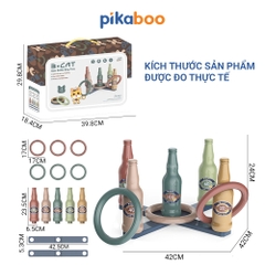 Đồ chơi thể thao ném vòng vào chai Pikaboo, chơi giải trí, chất liệu nhựa cao cấp, an toàn cho trẻ