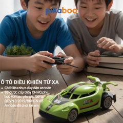 Ô tô điều khiển từ xa kiểu dáng thể thao Pikaboo, đồ chơi cho bé trai kiểu dáng xe đua chạy bằng pin sạc