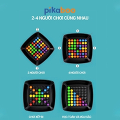 Đồ chơi xếp bi nhiều màu rèn phản xạ nhanh Pikaboo, đồ chơi tư duy 84 chi tiết 2-4 người chơi
