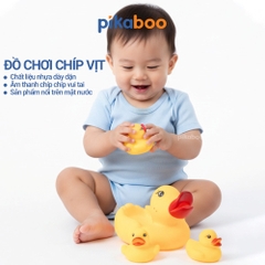 Đồ chơi chíp con vật thả bồn tắm cao cấp Pikaboo, hình con vật đáng yêu ngộ nghĩnh an toàn cho bé