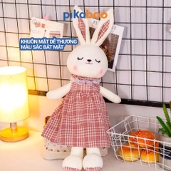 Gấu bông Thỏ mặc váy 50cm cao cấp Pikaboo, thú nhồi bông thỏ dễ thương mềm mại an toàn cho da bé