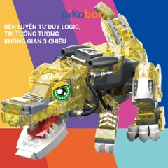 Đồ chơi xếp hình theo chủ đề có miếng ghép phát sáng Pikaboo, dễ tạo kiểu cho bé thỏa sức sáng