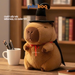 Gấu bông Capybara cao cấp Pikaboo, gấu Giáng Sinh, vải co giãn mềm mịn, bông tinh khiết