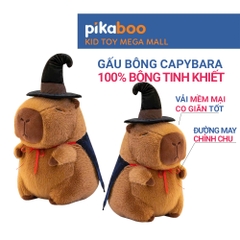 Gấu bông Capybara cao cấp Pikaboo, gấu Giáng Sinh, vải co giãn mềm mịn, bông tinh khiết