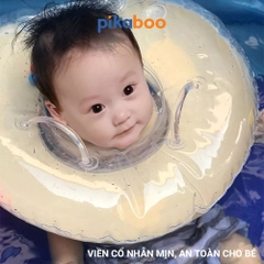 Phao cổ cho bé Pikaboo dùng cùng phao chậu, bồn tắm cho bé 0-12 tháng tắm tập bơi vận động thư giãn