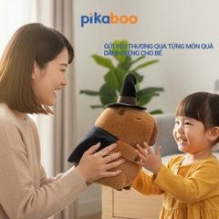 Gấu bông Capybara cao cấp Pikaboo, gấu Giáng Sinh, vải co giãn mềm mịn, bông tinh khiết