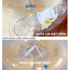 Phao cổ cho bé Pikaboo dùng cùng phao chậu, bồn tắm cho bé 0-12 tháng tắm tập bơi vận động thư giãn