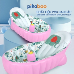 Chậu tắm phao trẻ em cao cấp Pikaboo chất liệu dày dặn, chống trơn trượt an toàn cho bé