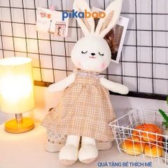 Gấu bông Thỏ mặc váy 50cm cao cấp Pikaboo, thú nhồi bông thỏ dễ thương mềm mại an toàn cho da bé