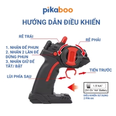 Ô tô điều khiển từ xa phun sương siêu ngầu Pikaboo, đồ chơi cho bé trai kiểu dáng xe đua hiện đại