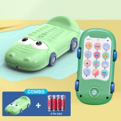Đồ chơi điện thoại thông minh hình ô tô cá sấu cao cấp Pikaboo đa dạng chức năng chất liệu an toàn