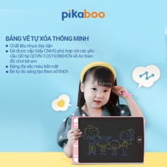 Bảng vẽ điện tử tự xóa thông minh LCD Pikaboo, bảng vẽ đa sắc màu bé thỏa sức sáng tạo theo sở thích
