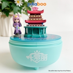 Đồ chơi hộp nhạc vặn cót Pikaboo, công chúa di chuyển xung quanh lâu đài âm thanh du dương