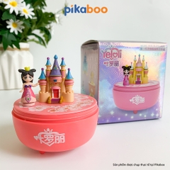 Đồ chơi hộp nhạc vặn cót Pikaboo, công chúa di chuyển xung quanh lâu đài âm thanh du dương