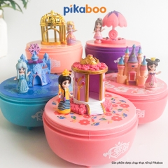 Đồ chơi hộp nhạc vặn cót Pikaboo, công chúa di chuyển xung quanh lâu đài âm thanh du dương