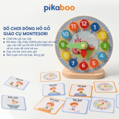 Đồ chơi giáo dục montessori đồng hồ số học gỗ Pikaboo giúp bé phát triển tư duy trí tuệ sớm