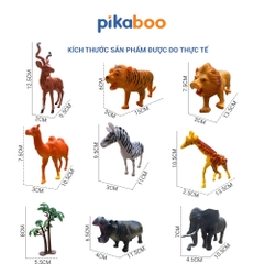 Đồ chơi con vật Pikaboo, mô hình động vật cho bé nhận biết con vật ở tuổi mầm non, chất liệu an toàn