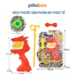 Đồ chơi con quay vô cực đại chiến Pikaboo, chất liệu nhựa kết hợp kim loại cao cấp an toàn bền đẹp