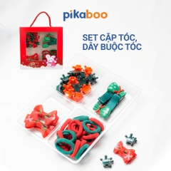Cặp tóc, dây buộc tóc Giáng Sinh cho bé Pikaboo, món quà Noel xinh xắn
