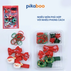 Cặp tóc, dây buộc tóc Giáng Sinh cho bé Pikaboo, món quà Noel xinh xắn