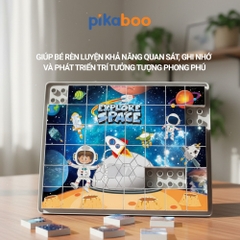 Đồ chơi ghép tranh chủ đề có bảng vẽ thông minh Pikaboo, lắp ráp thông minh bé vừa học vừa chơi