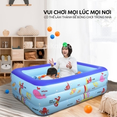Bể bơi cho bé ( Tặng bơm điện 2 chiều và bộ miếng vá)