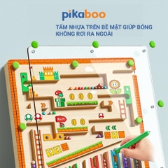 Đồ chơi mê cung khủng long từ tính Pikaboo bằng gỗ an toàn chủ đề khủng long cho bé từ 3 tuổi