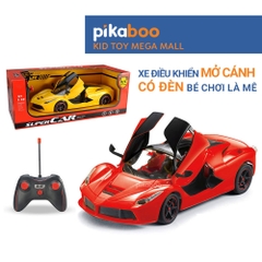 Ô tô điều khiển từ xa cao cấp Pikaboo , đồ chơi cho bé trai kiểu dáng xe đua mở cánh hiện đại