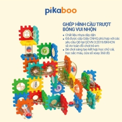 Đồ Chơi Lắp Ghép Thông Minh Ống Trượt Bóng Pikaboo, Xếp Hình Phát Triển Tư Duy Sáng Tạo Cho Bé