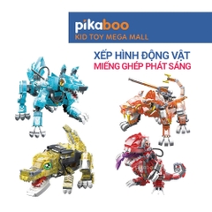 Đồ chơi xếp hình theo chủ đề có miếng ghép phát sáng Pikaboo, dễ tạo kiểu cho bé thỏa sức sáng