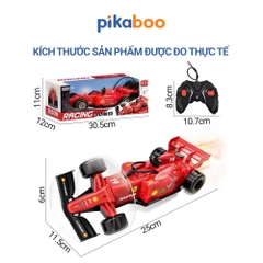 Ô tô điều khiển từ xa phun sương Pikaboo, đồ chơi cho bé trai kiểu dáng xe đua nhào lộn 360 độ