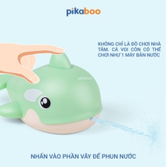Đồ chơi cá heo phun nước nhà tắm Pikaboo, họa tiết bắt mắt, chất liệu silicone mềm dẻo an toàn