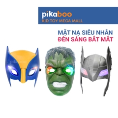 Mặt nạ siêu nhân cho bé trai Pikaboo, có đèn sáng nhấp nháy bắt mắt