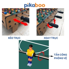 Bàn bi a, bóng đá trẻ em bằng gỗ cao cấp Pikaboo an toàn, trò chơi thể thao rèn luyện tốt cho bé