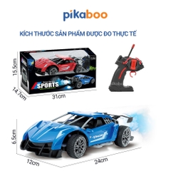 Ô tô điều khiển từ xa phun sương siêu ngầu Pikaboo, đồ chơi cho bé trai kiểu dáng xe đua hiện đại