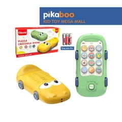 Đồ chơi điện thoại thông minh hình ô tô cá sấu cao cấp Pikaboo đa dạng chức năng chất liệu an toàn
