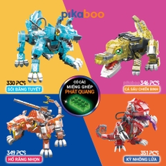 Đồ chơi xếp hình theo chủ đề có miếng ghép phát sáng Pikaboo, dễ tạo kiểu cho bé thỏa sức sáng