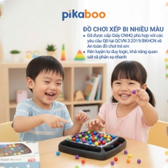 Đồ chơi xếp bi nhiều màu rèn phản xạ nhanh Pikaboo, đồ chơi tư duy 84 chi tiết 2-4 người chơi