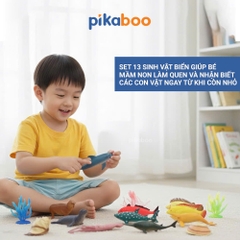 Đồ chơi con vật Pikaboo, mô hình động vật cho bé nhận biết con vật ở tuổi mầm non, chất liệu an toàn