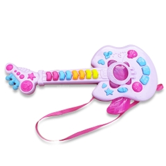 Đồ chơi đàn ghi ta điện tử có nhạc cho bé Pikaboo phím đàn và nút âm thanh sống động vui nhộn cho bé