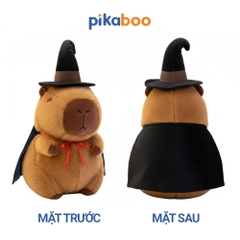 Gấu bông Capybara cao cấp Pikaboo, gấu Giáng Sinh, vải co giãn mềm mịn, bông tinh khiết