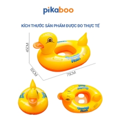 Phao bơi cho bé Pikaboo, kiểu dáng phao ngồi đẹp, chất liệu cao cấp dai bền hoạ tiết in hình sắc nét