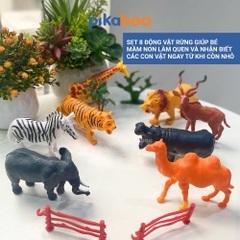 Đồ chơi con vật Pikaboo, mô hình động vật cho bé nhận biết con vật ở tuổi mầm non, chất liệu an toàn