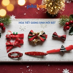 Cặp tóc, dây buộc tóc Giáng Sinh cho bé Pikaboo, món quà Noel xinh xắn